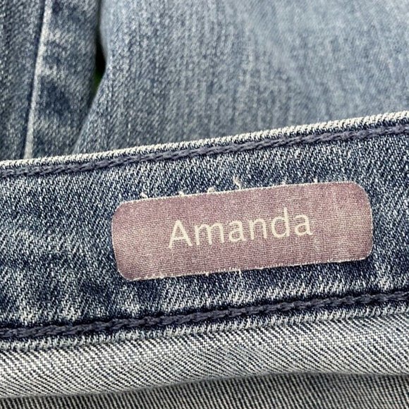 Gloria Vanderbilt Amanda Womens Blue Jeans Sz 16 Stretch - Picture 4 of 7